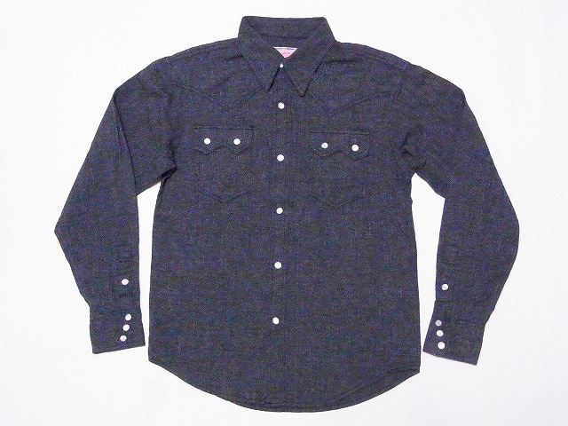CUSHMAN[クッシュマン] ウエスタンシャツ 杢シャンブレー 長袖