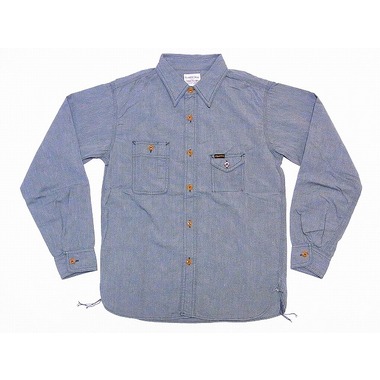 Pherrow's[フェローズ] ワークシャツ 撚り杢シャンブレーシャツ 750WS