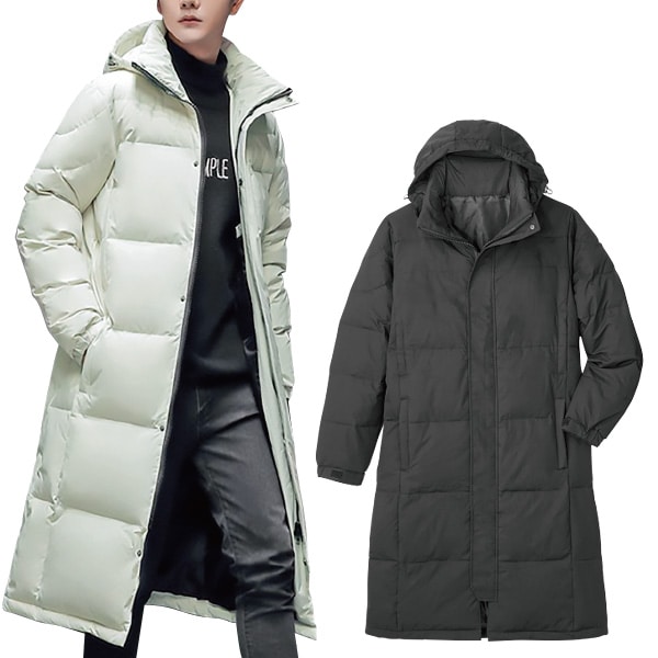 撥水ダウンロングコート(M ホワイト): メンズファッション／はぴねすくらぶ