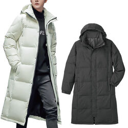 撥水ダウンロングコート(M ホワイト): メンズファッション／はぴねすくらぶ