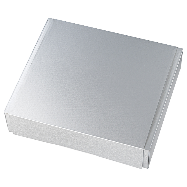 無地シルバーギフトボックス-M(W270×D235×H67): ギフトボックス・化粧