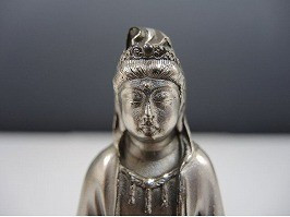 高村光雲 銀製岩上観音像｜近代作家 工芸品｜買取実績紹介｜骨董品買取