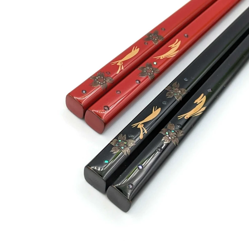 送料無料】八雲塗箸 桜兎 夫婦箸セット【桐箱入】 - お買い物｜日本