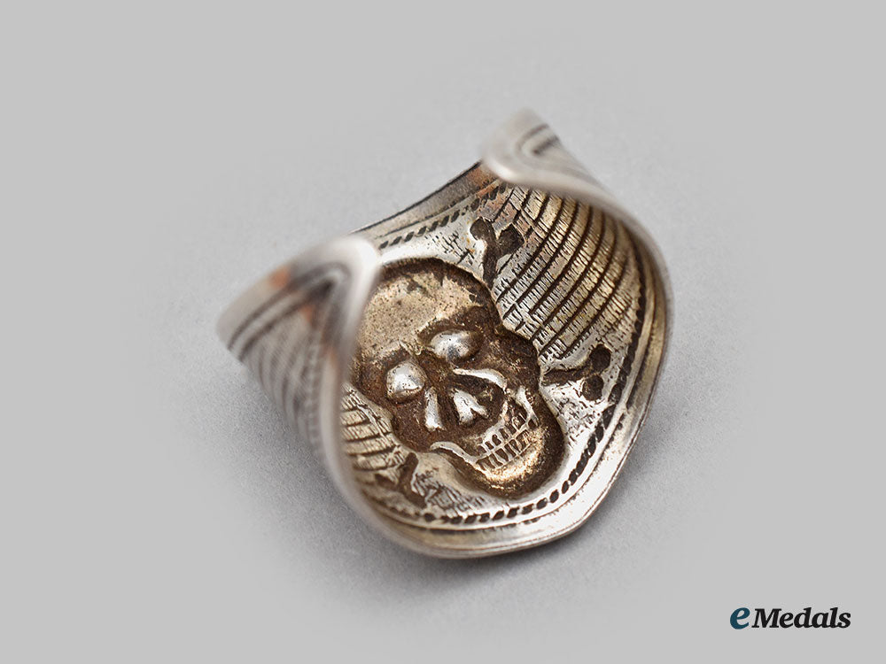 Italy, Fascist State. An Arditi Skull Ring & A Black Brigade Skull