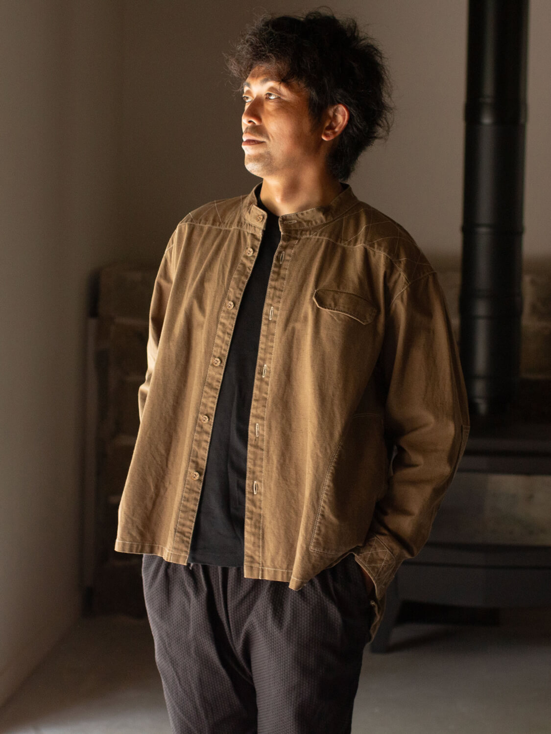 漆染の山シャツ(YAMASHIRT)