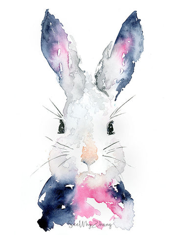 Original Bunny Watercolor Painting - 9