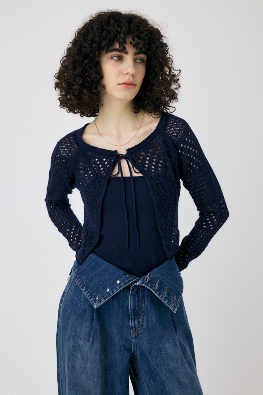 MOUSSY | OPENWORK KNIT アンサンブル (ニット ) |SHEL'TTER WEBSTORE