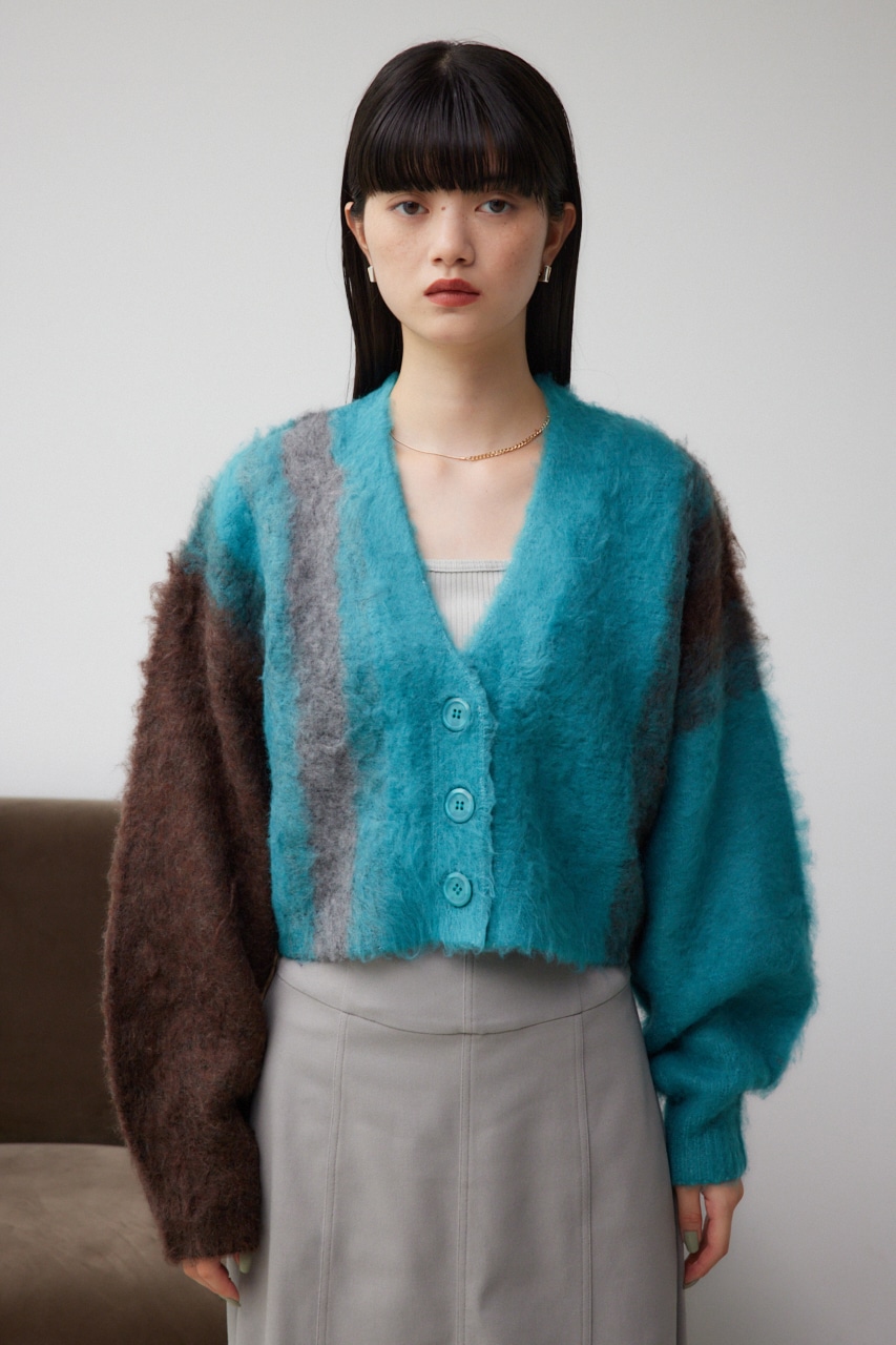 AZUL BY MOUSSY | グラデーションシャギーニットカーディガン