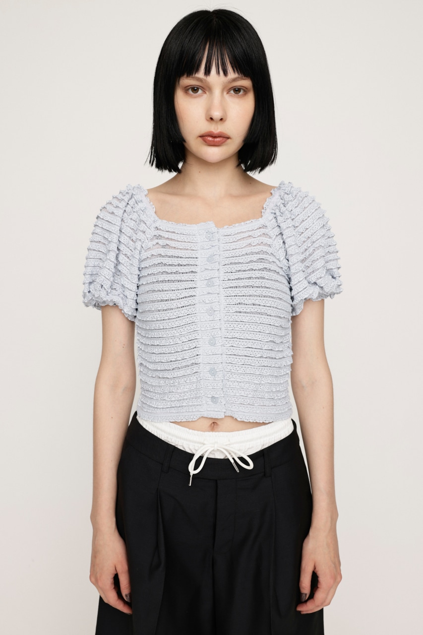 SLY | FRILL PUFF CUT トップス (Tシャツ・カットソー(半袖) ) |SHEL