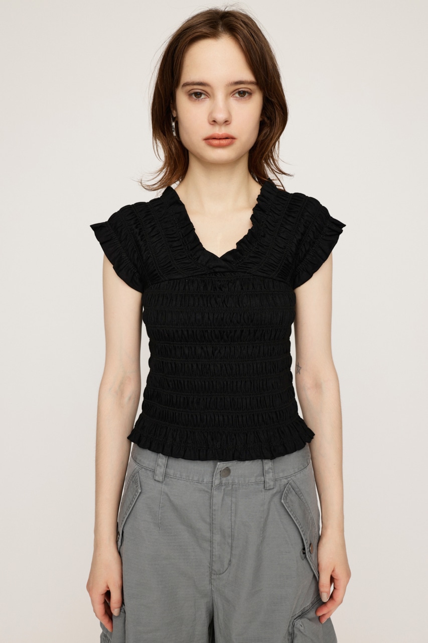 SLY | 2WAY SHIRRING BUSTIER トップス (タンクトップ ) |SHEL'TTER