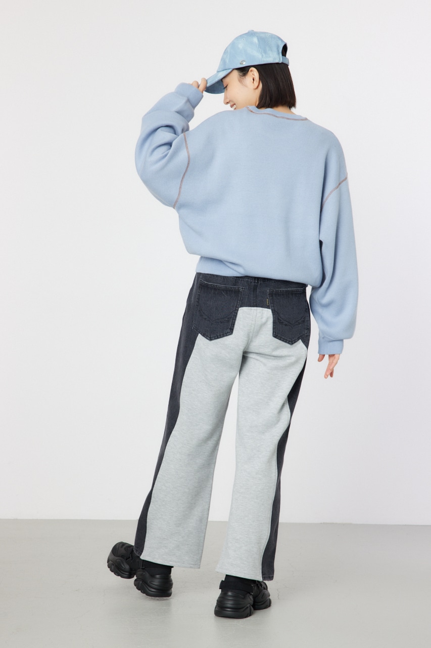 RODEO CROWNS WIDE BOWL | 配色ステッチカレッジニットトップス