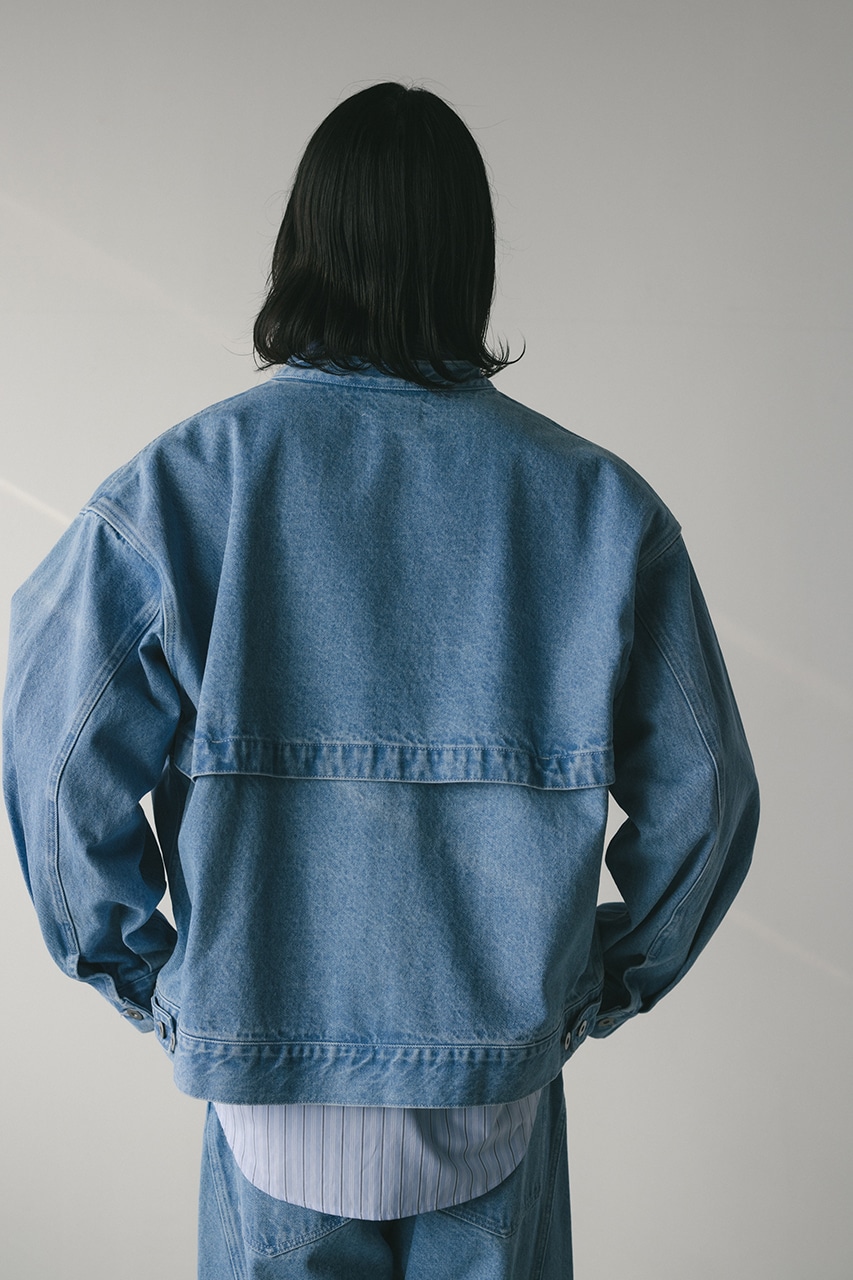 STYLEMIXER | ノーカラーデニムジャケット (デニムジャケット ) |SHEL