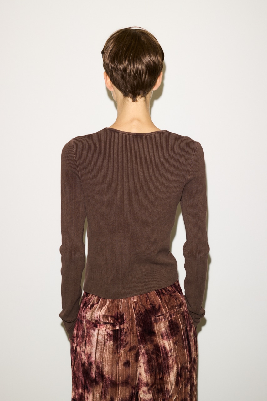 THROW by SLY | 【THROW】SLANT BUTTON HG RIB トップス (ニット