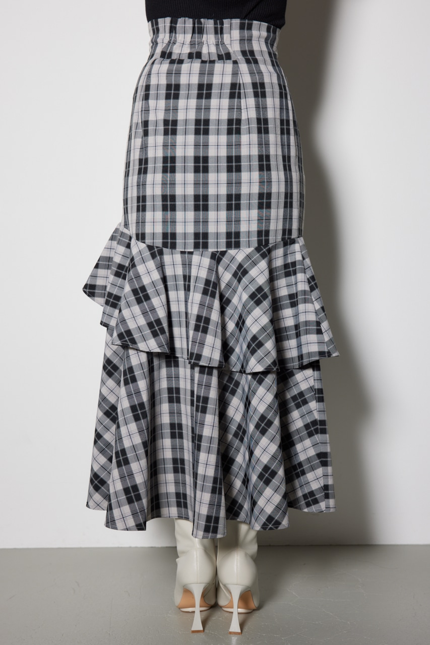 rienda | チェックフリルスリットスコートショートパンツ (パンツ