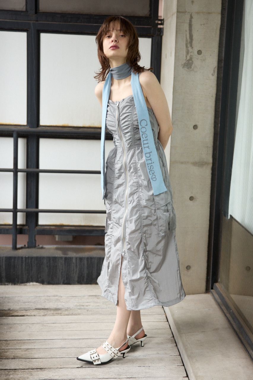 SLY | FRONT ZIP GATHER CAMI ワンピース (ワンピース(ロング