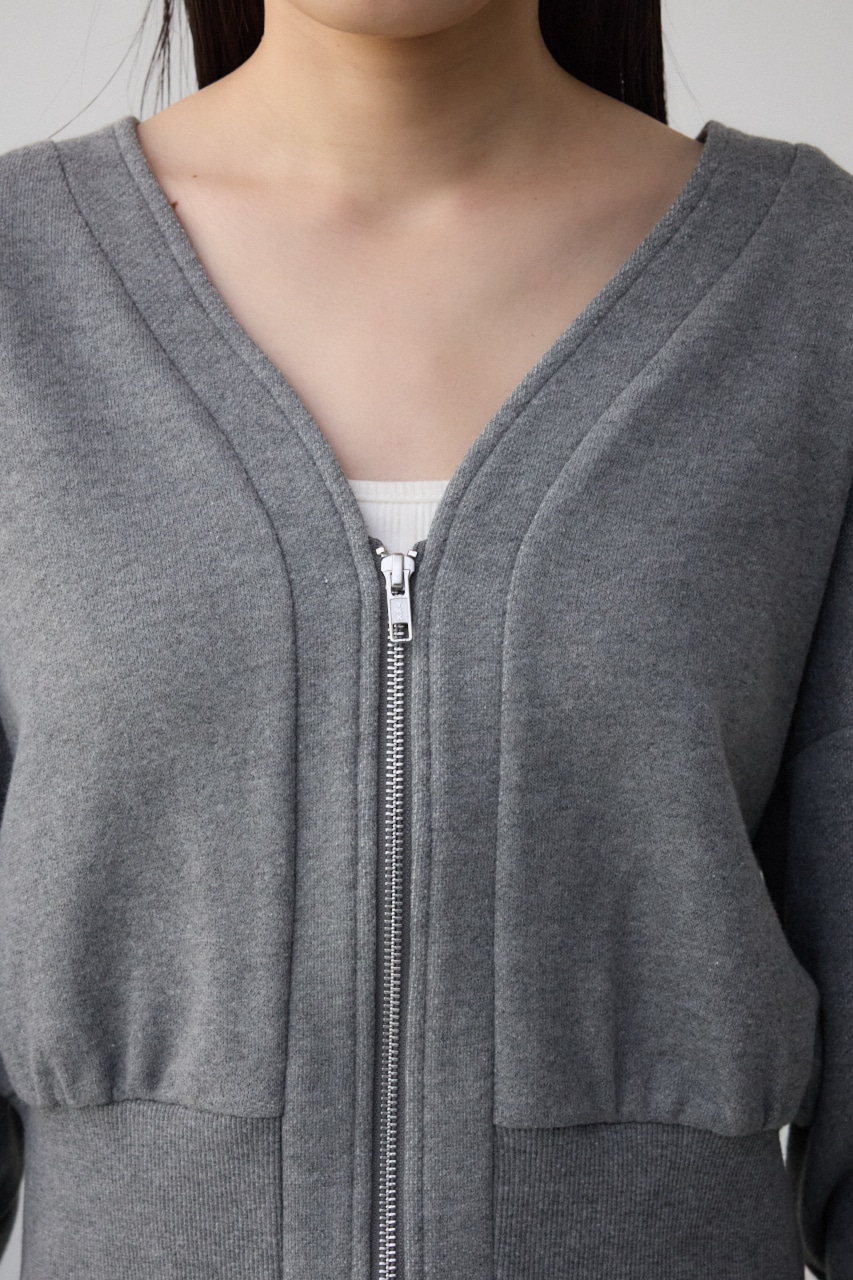 AZUL BY MOUSSY | フロントZIPウラケカーディガン (カーディガン