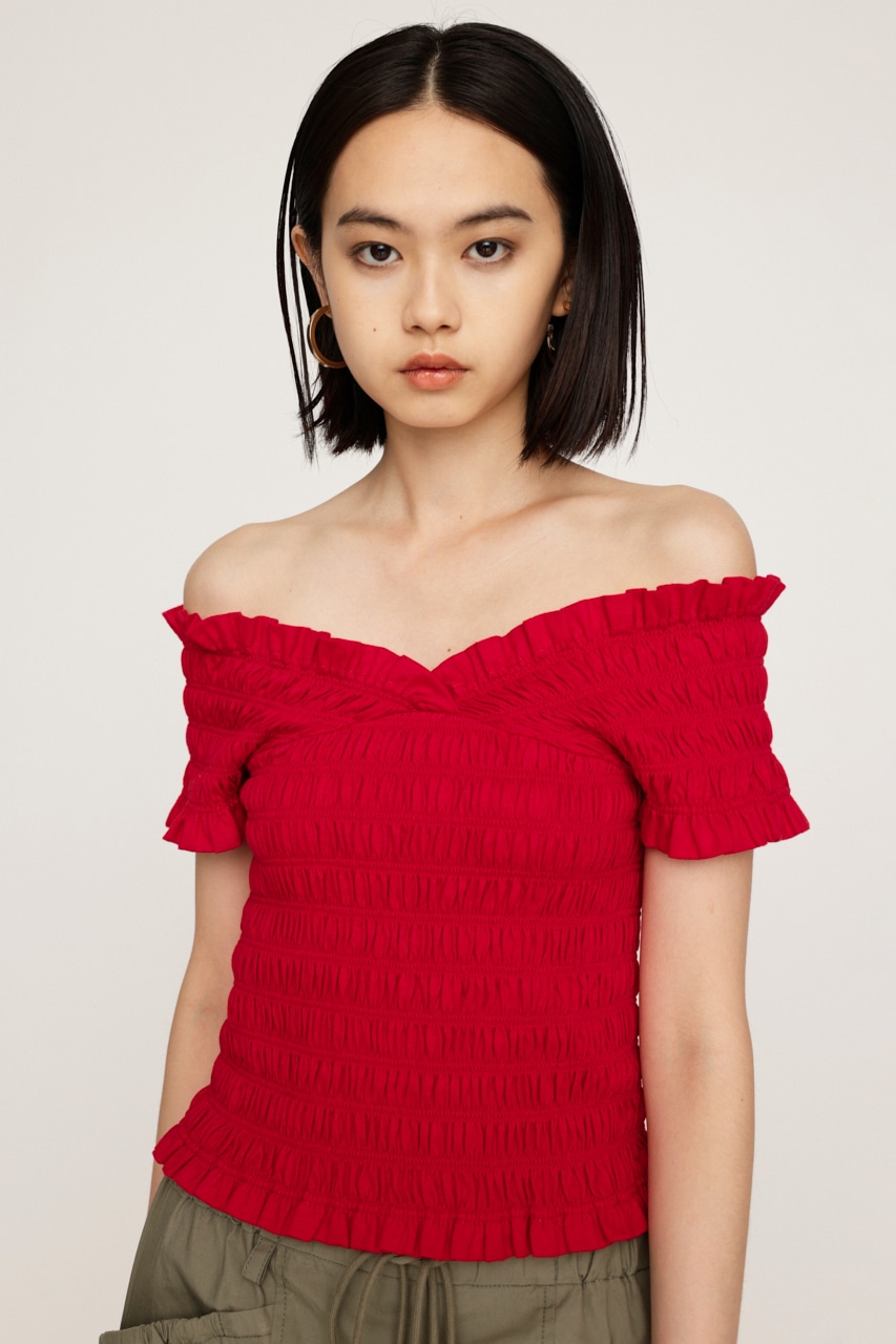 SLY | 2WAY SHIRRING BUSTIER トップス (タンクトップ ) |SHEL'TTER