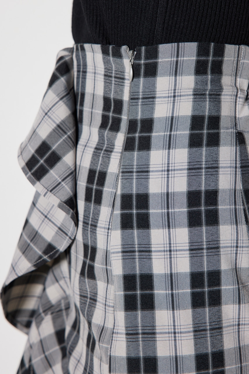 rienda | チェックフリルスリットスコートショートパンツ (パンツ