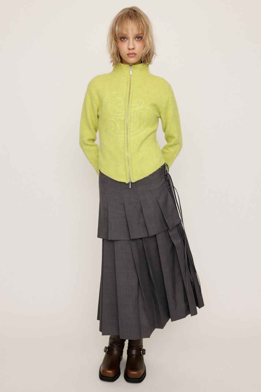 SLY | EMBROIDERY ZIP UP トップス (ニット ) |SHEL'TTER WEBSTORE