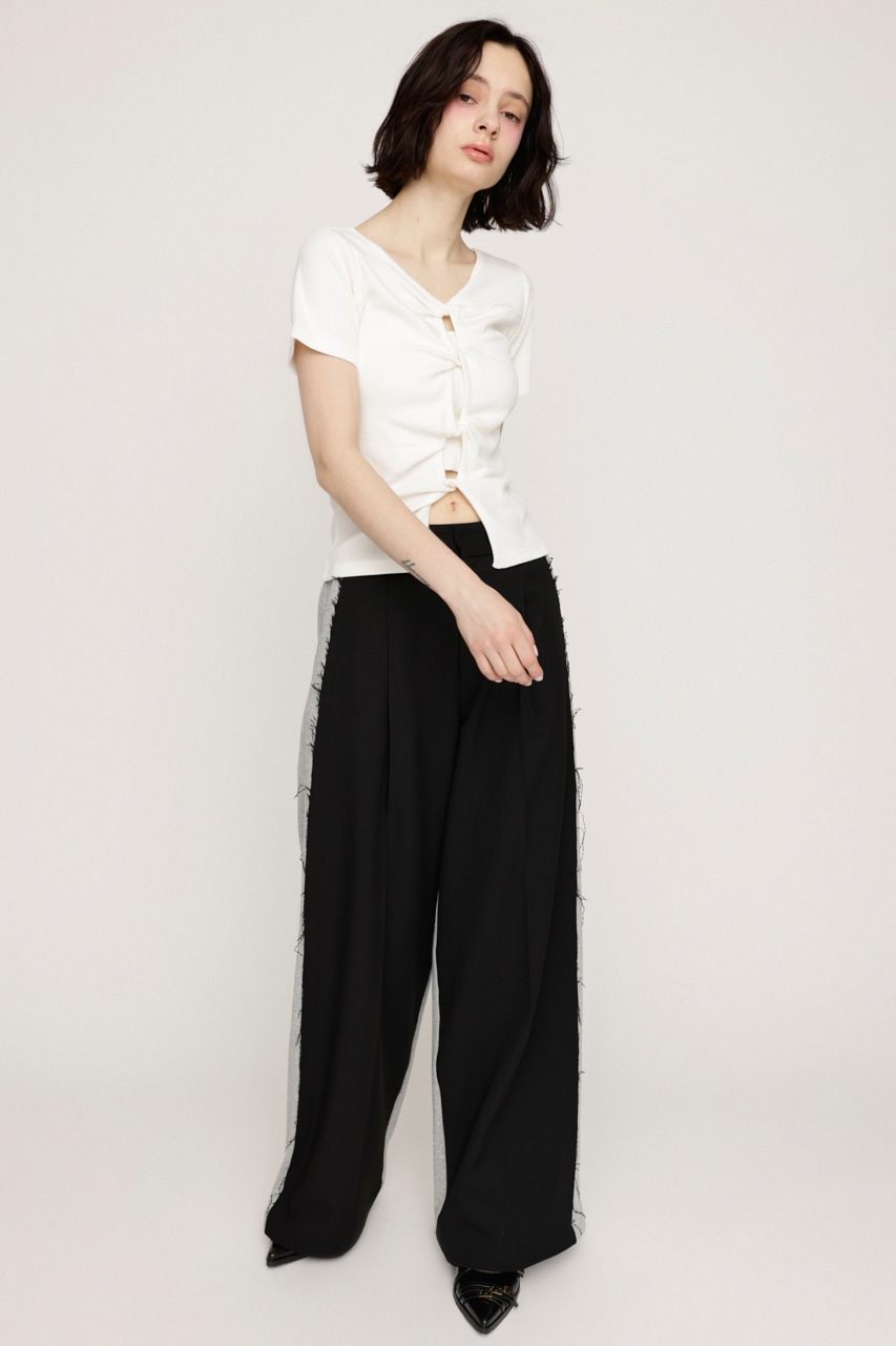 SLY | 2WAY HOLE CUT トップス (Tシャツ・カットソー(半袖) ) |SHEL