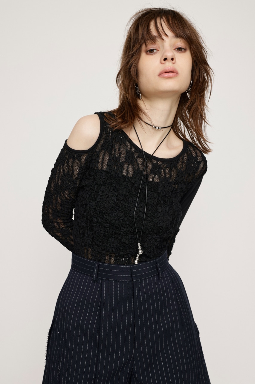 SLY | HOLE LACE トップス (Tシャツ・カットソー(長袖) ) |SHEL'TTER