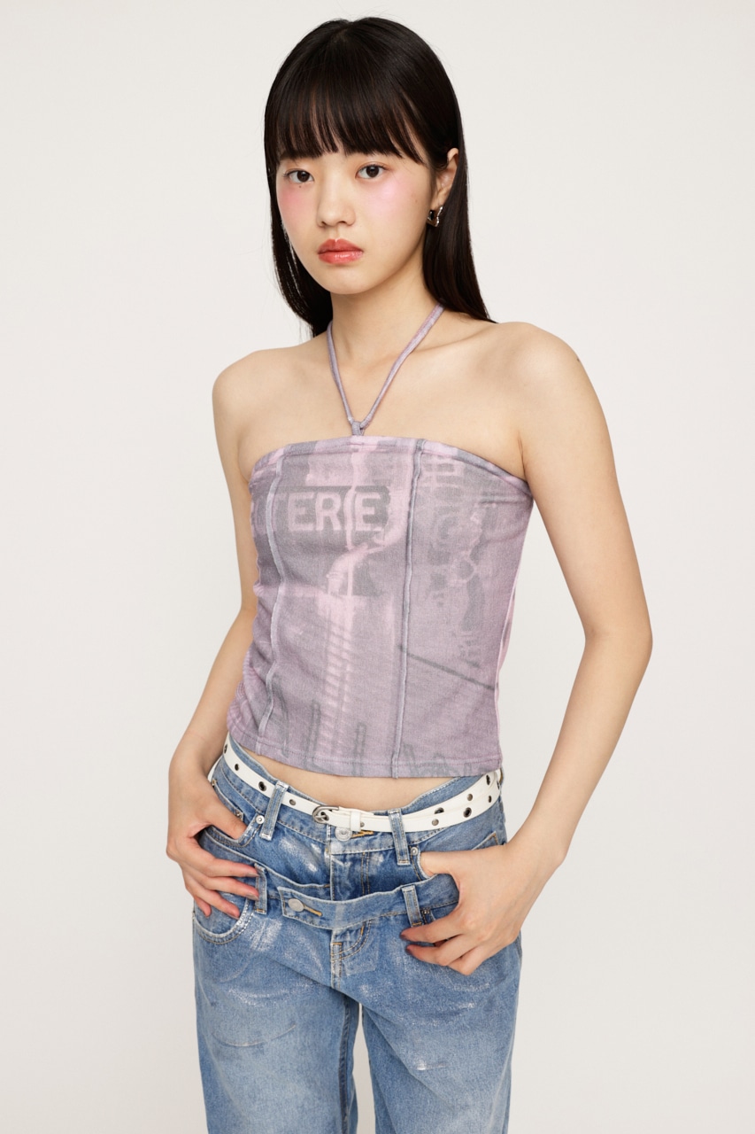 SLY | PHOTO PRINT BARE トップス (ベアトップ ) |SHEL'TTER WEBSTORE