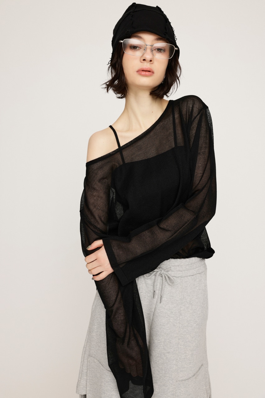 SLY | OVERSIZE SHEER トップス (ニット ) |SHEL'TTER WEBSTORE