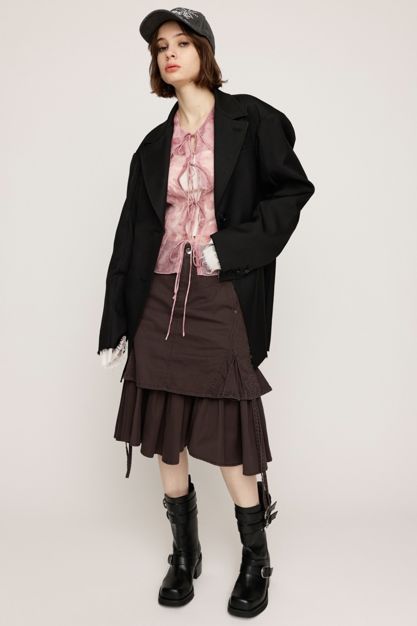 SLY | L／W WASHED MIDDLE MERMAID スカート (スカート(ミディアム