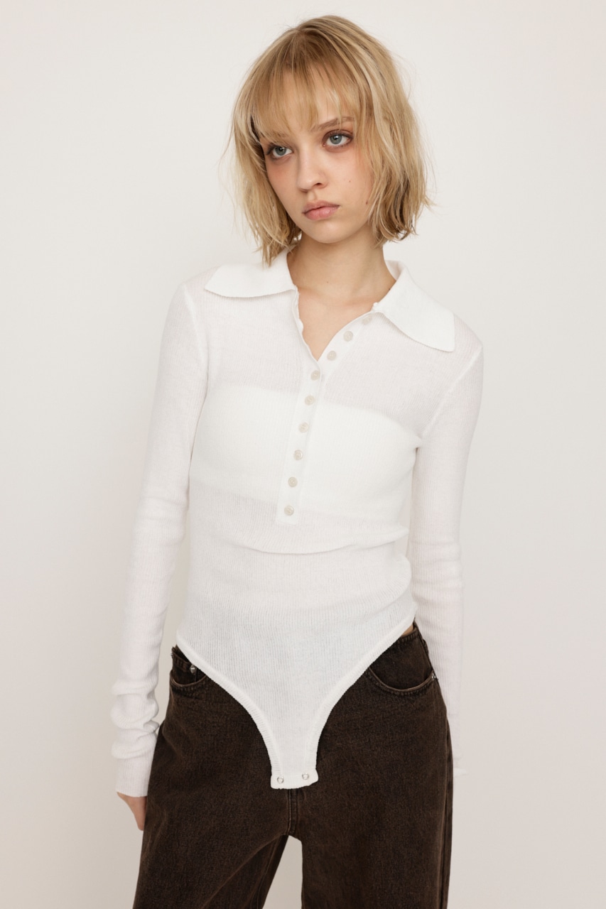 SLY | COLLARED BODYSUIT (ニット ) |SHEL'TTER WEBSTORE