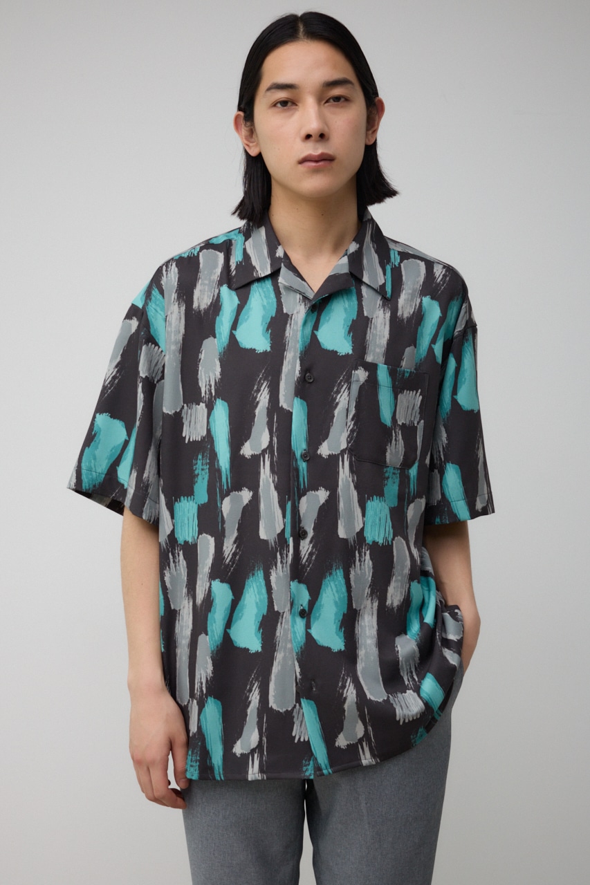 AZUL BY MOUSSY | ランダムペイント開襟シャツ (シャツ・ブラウス