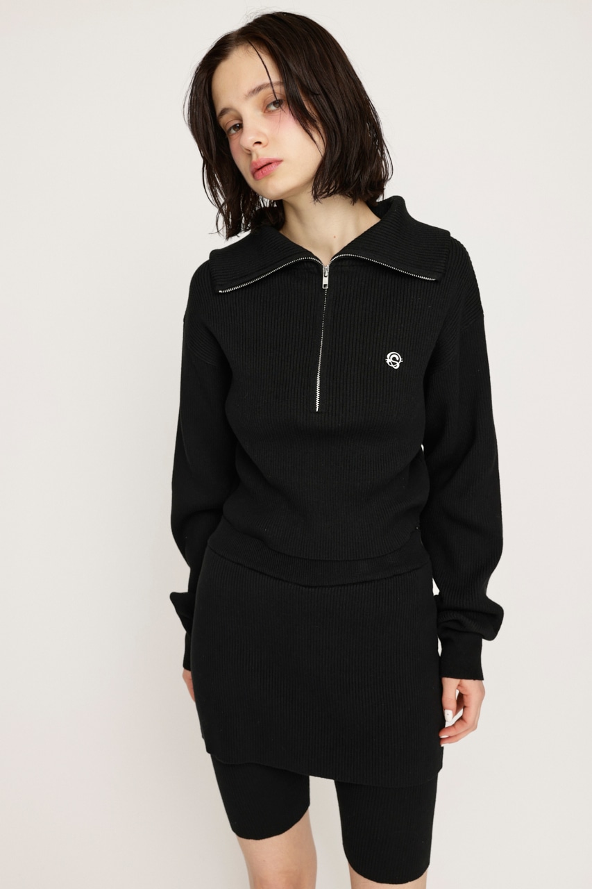 SLY | FRONT ZIP KNIT トップス (ニット ) |SHEL'TTER WEBSTORE