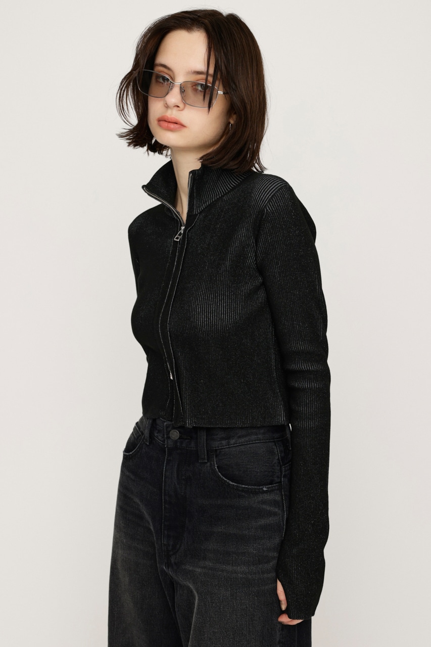 SLY | FRONT ZIP H／N RIB トップス (ニット ) |SHEL'TTER WEBSTORE