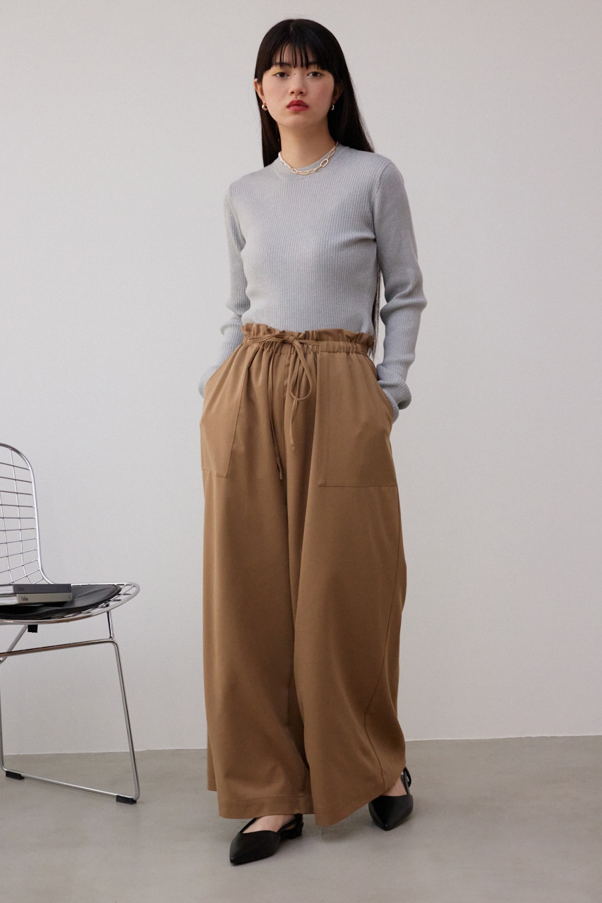 AZUL BY MOUSSY | ソフトタッチギャザーワイドパンツ (パンツ ) |SHEL
