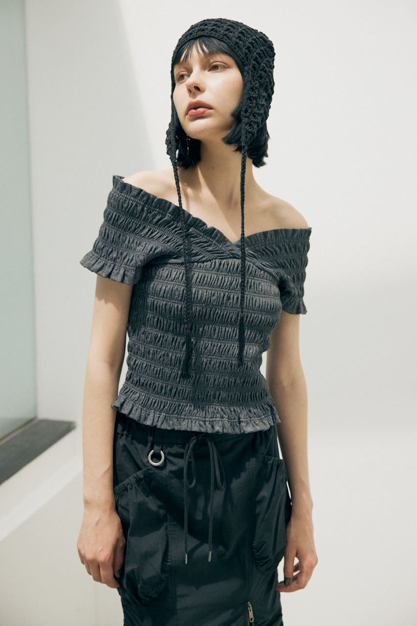 SLY | 2WAY SHIRRING BUSTIER トップス (タンクトップ ) |SHEL'TTER