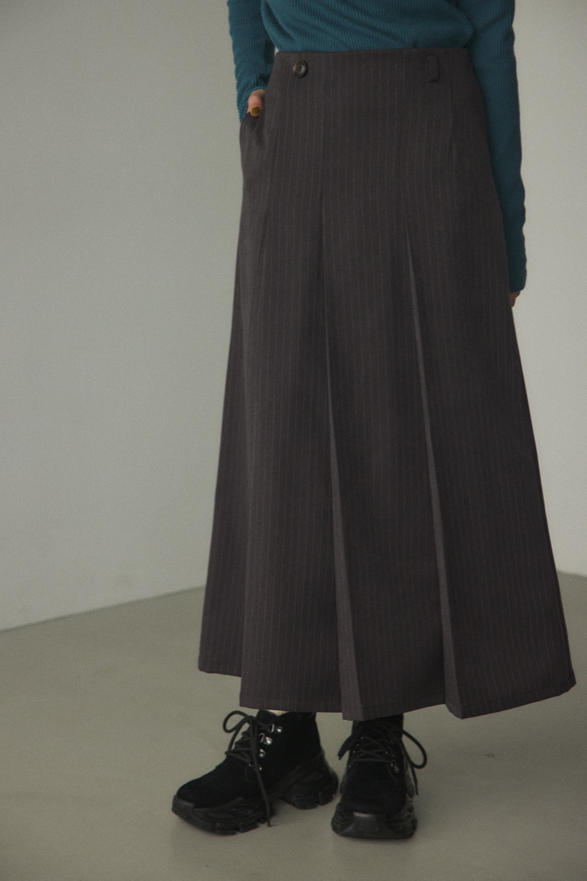 BLACK BY MOUSSY | asymmetry tuck skirt (スカート(ロング) ) |SHEL