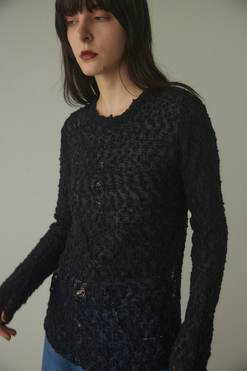 BLACK BY MOUSSY | loop yarn knit tops (ニット ) |SHEL'TTER WEBSTORE