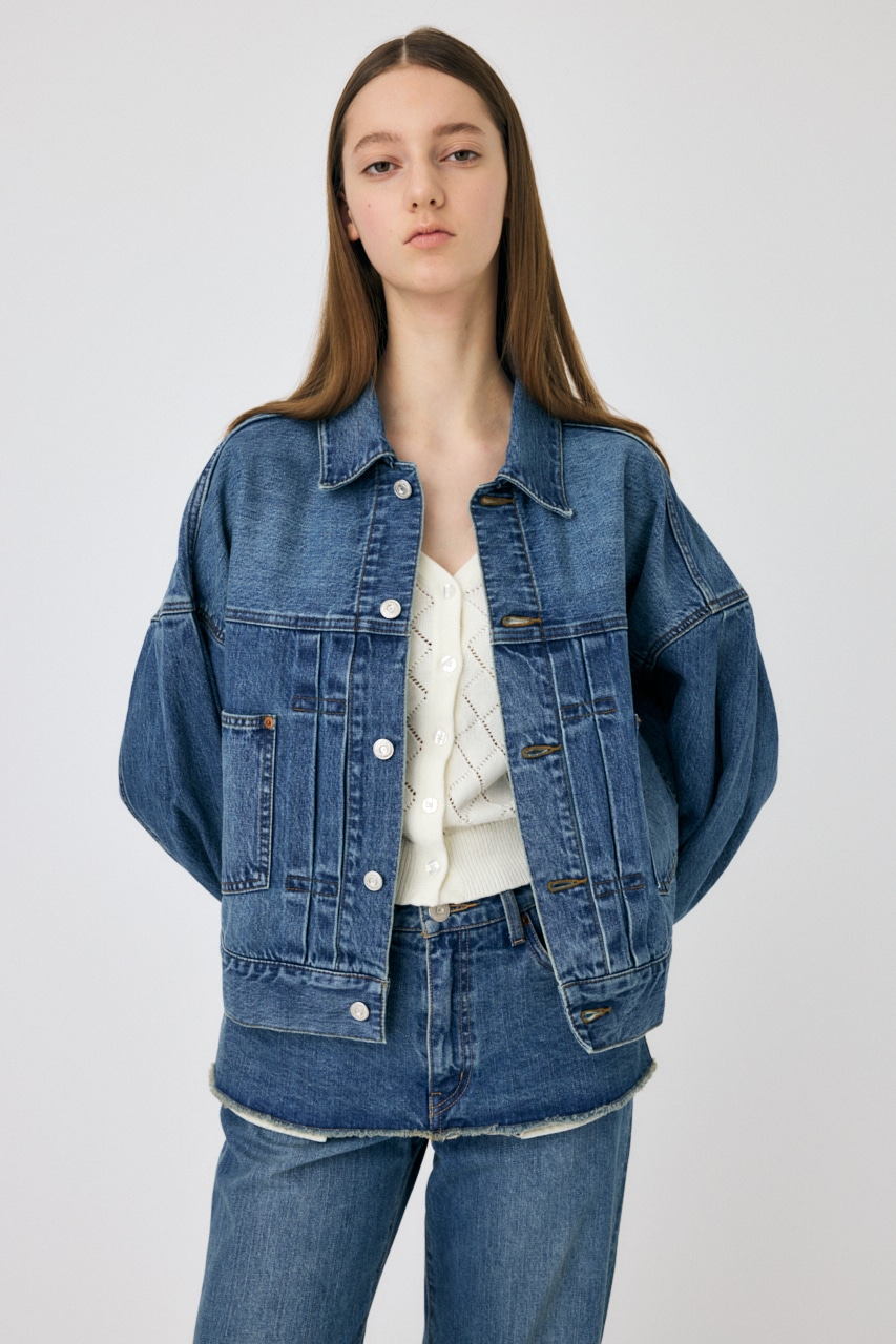 MOUSSY | TUCK SLEEVE デニムジャケット (デニムジャケット ) |SHEL