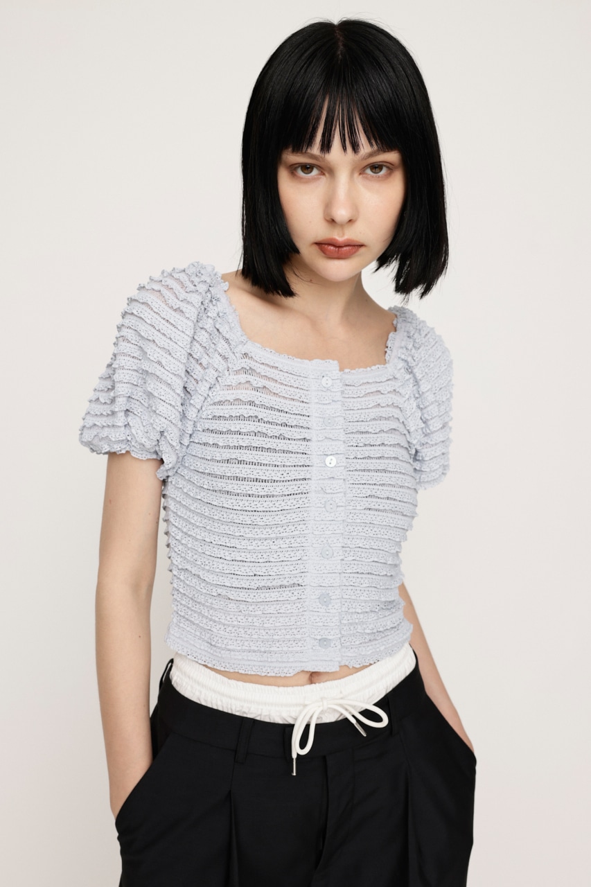 SLY | FRILL PUFF CUT トップス (Tシャツ・カットソー(半袖) ) |SHEL