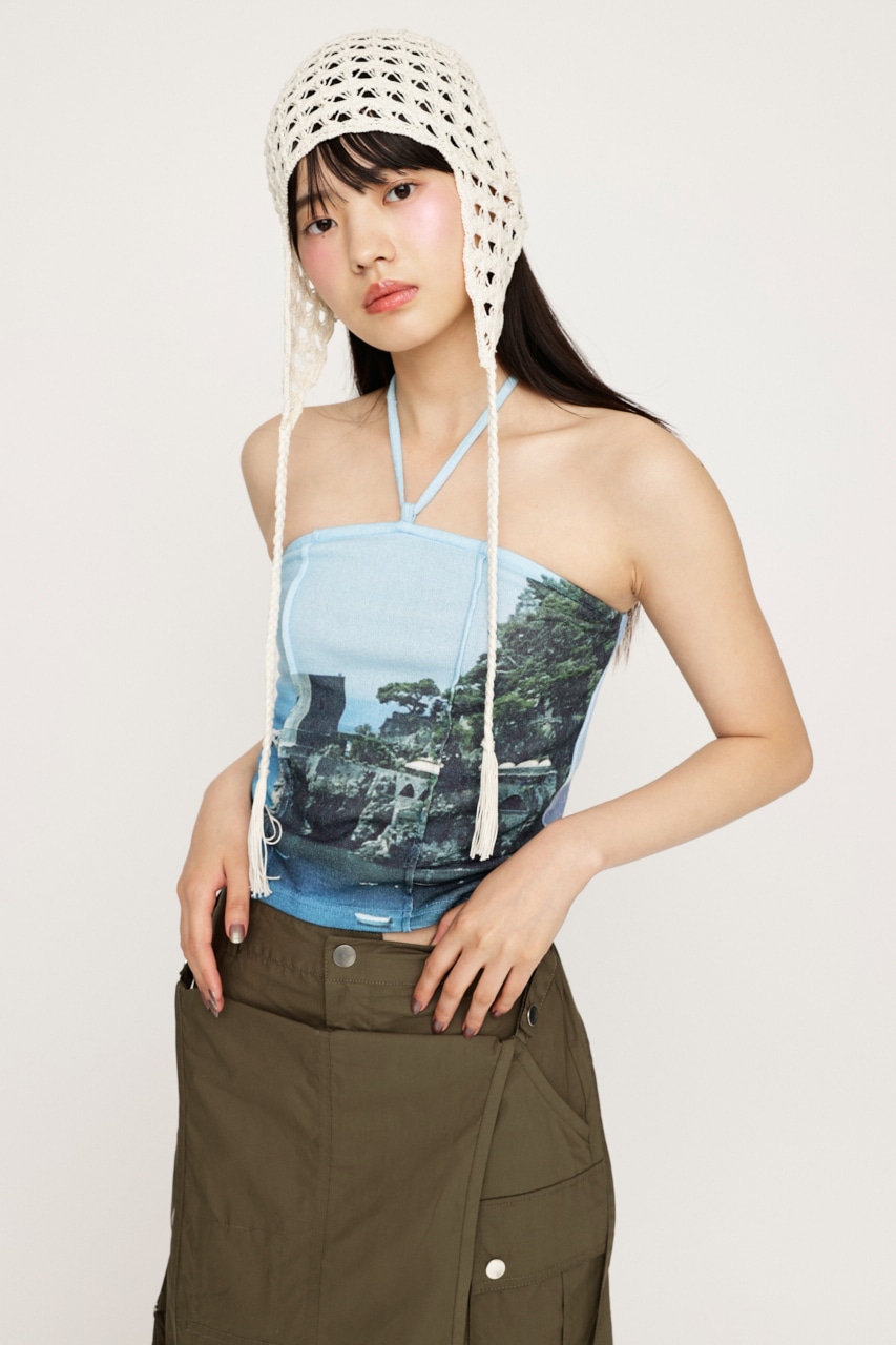 SLY | PHOTO PRINT BARE トップス (ベアトップ ) |SHEL'TTER WEBSTORE