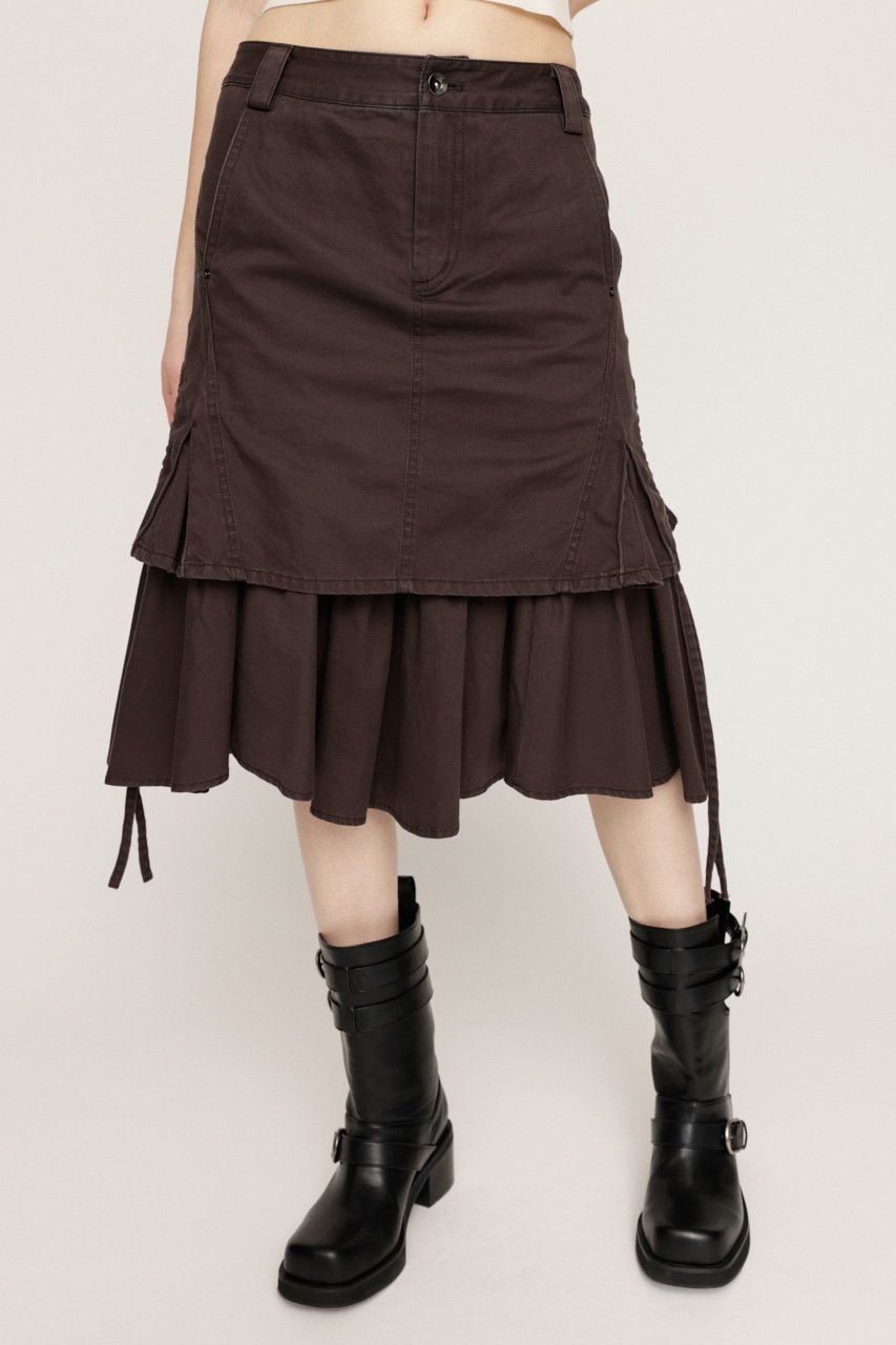 SLY | L／W WASHED MIDDLE MERMAID スカート (スカート(ミディアム