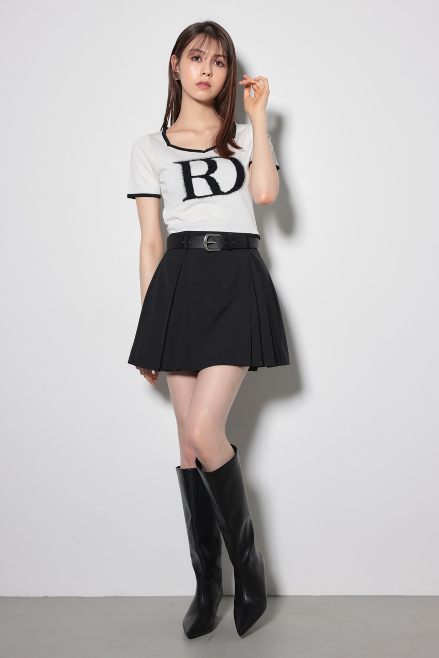 rienda | タックプリーツベルト付きスコショートパンツ (ショート