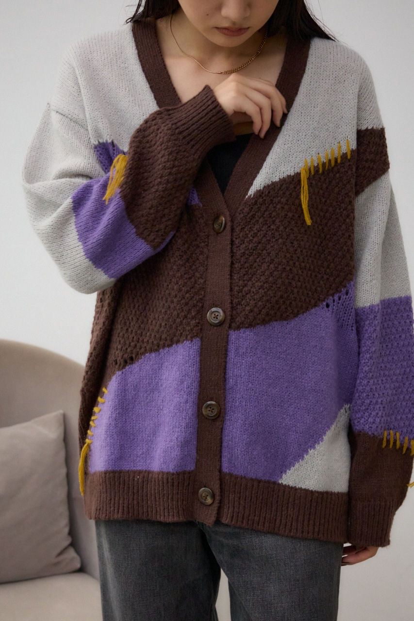 AZUL BY MOUSSY | マルチカラールーズカーディガン (カーディガン