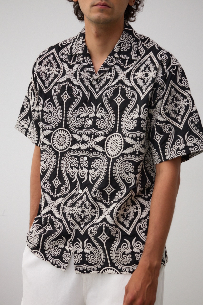 AZUL BY MOUSSY | レース刺繍開襟シャツ (シャツ・ブラウス ) |SHEL