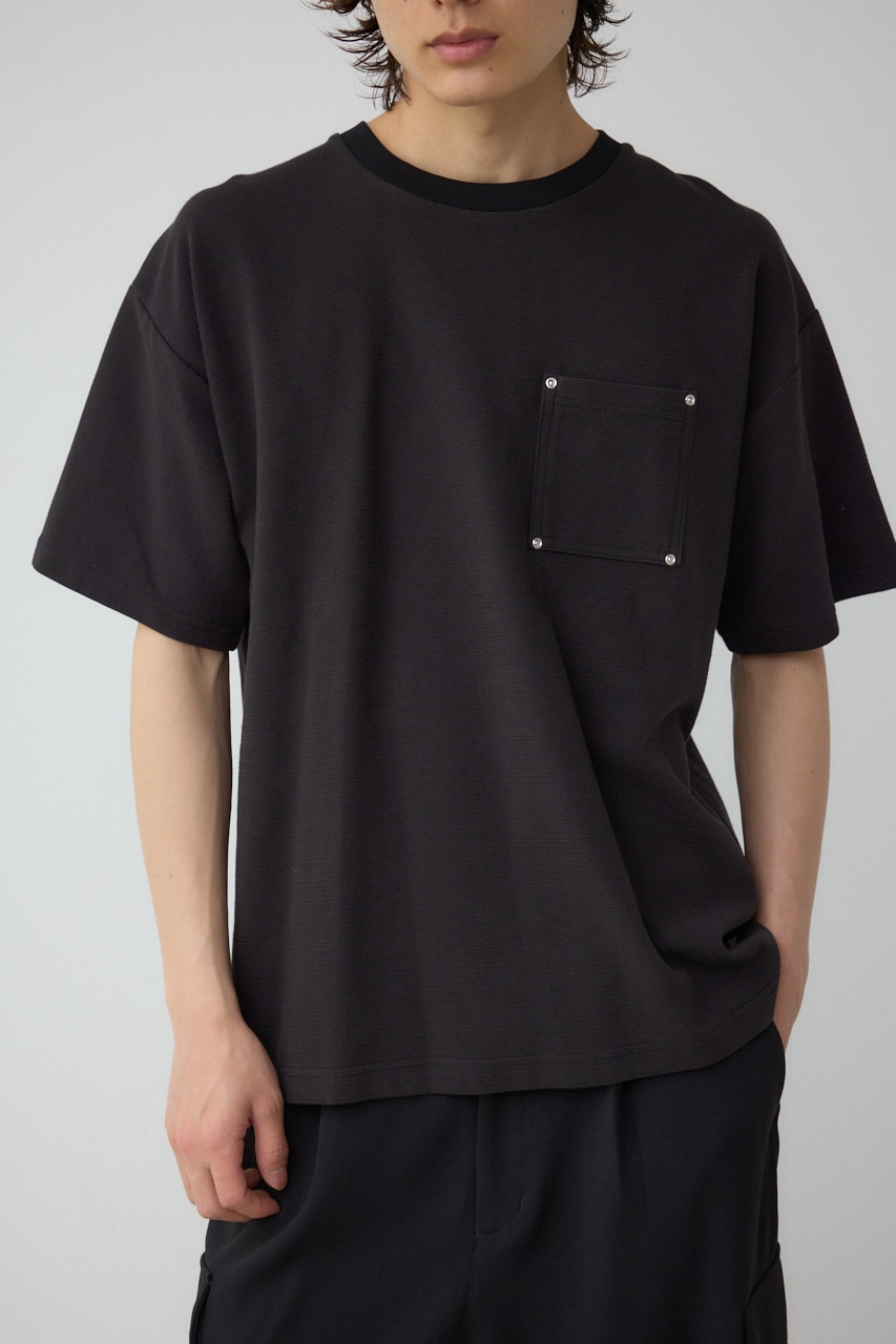 AZUL BY MOUSSY | スタッズポケットリップルTシャツ (Tシャツ