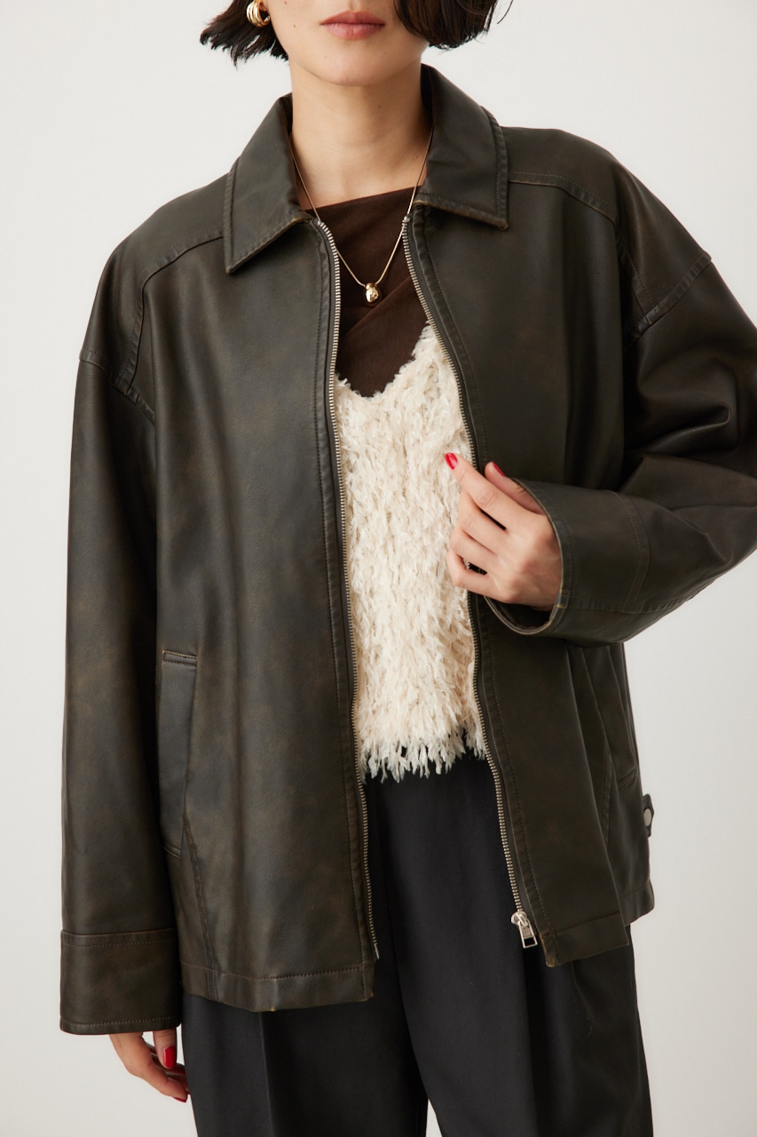 AZUL BY MOUSSY | ヴィンテージライクレザージャケット (ジャケット