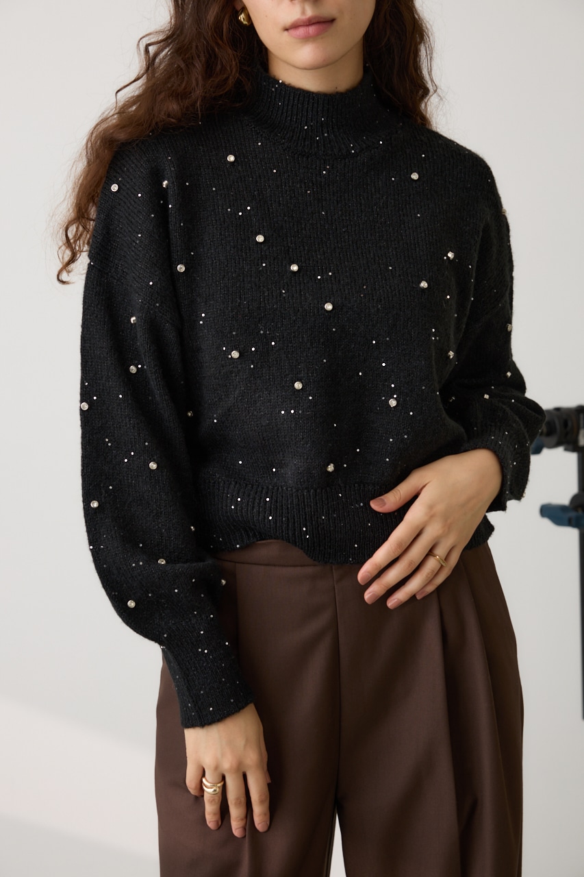 AZUL BY MOUSSY | ラインストーンニット (ニット ) |SHEL'TTER WEBSTORE