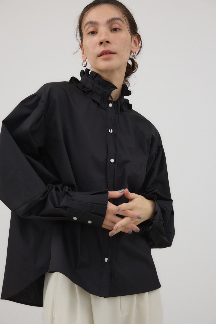 AZUL BY MOUSSY | フリルスタンドカラーブラウス (シャツ・ブラウス