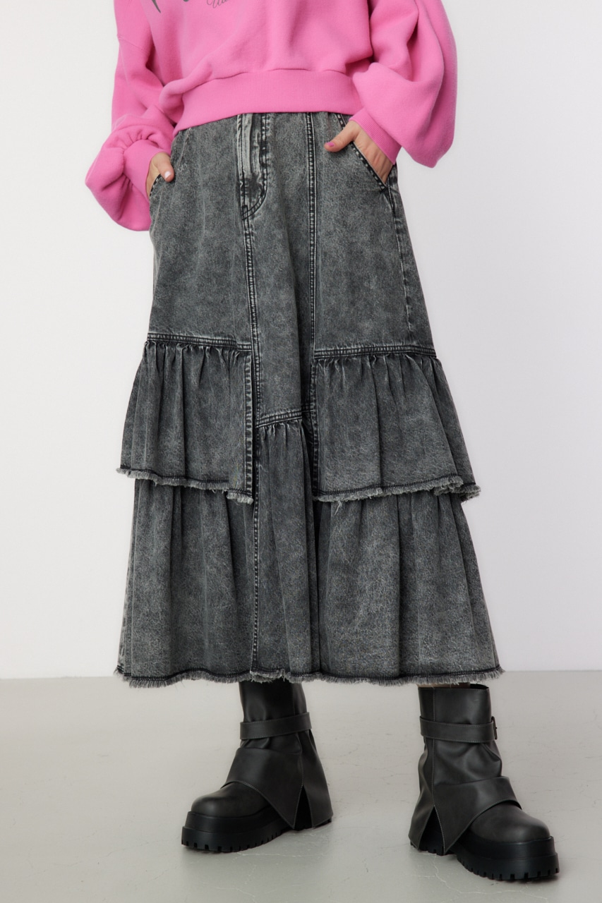 RODEO CROWNS WIDE BOWL | CHEMICAL DENIM TIERED SK (スカート