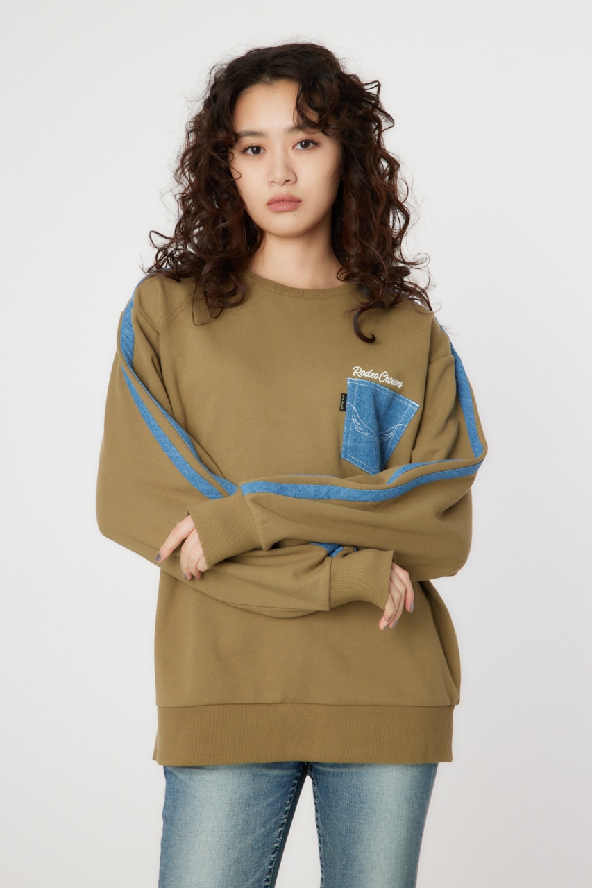 RODEO CROWNS WIDE BOWL | デニムラインスウェットトップス