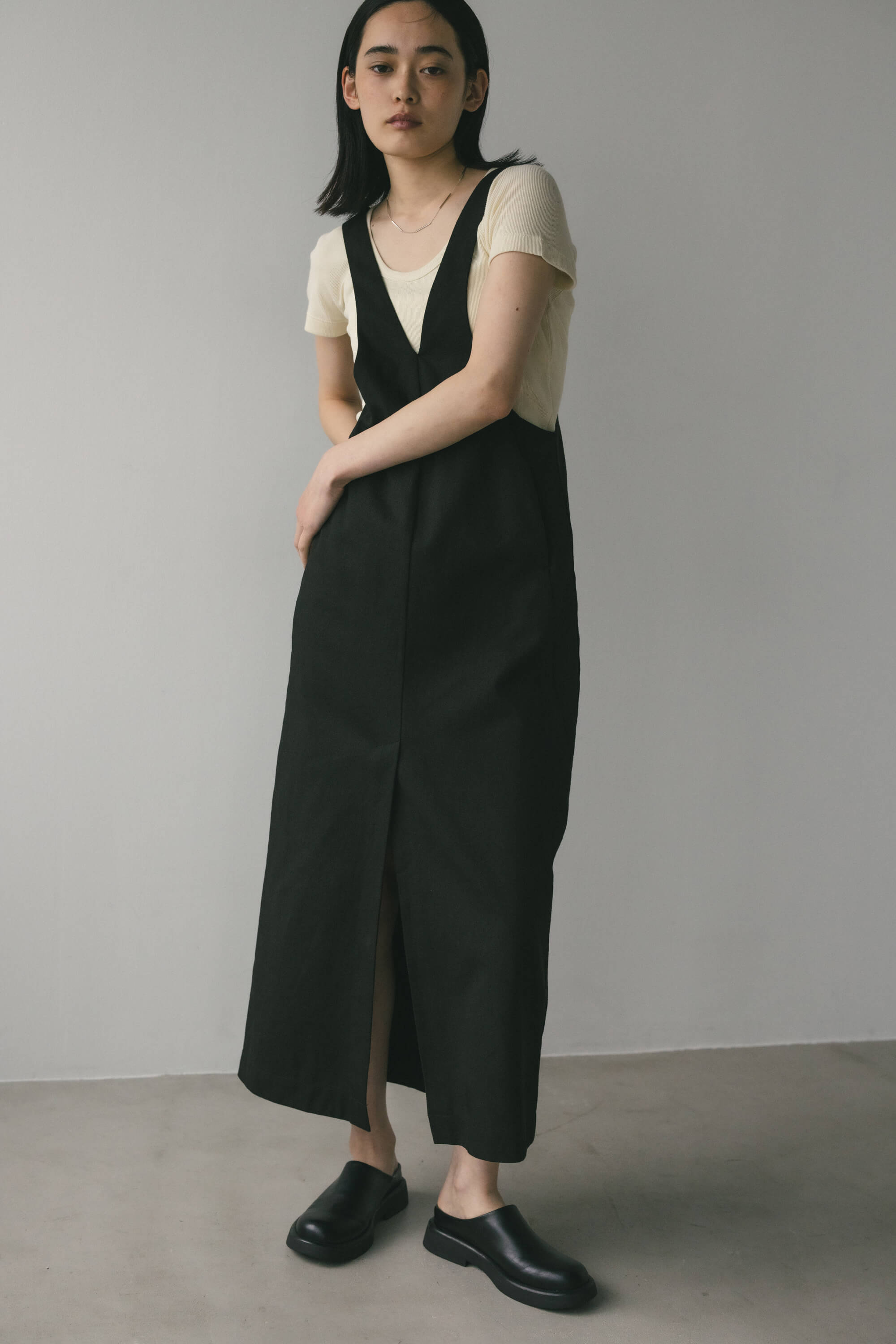 STYLEMIXER | ディープVジャンパースカート (スカート(ロング) ) |SHEL